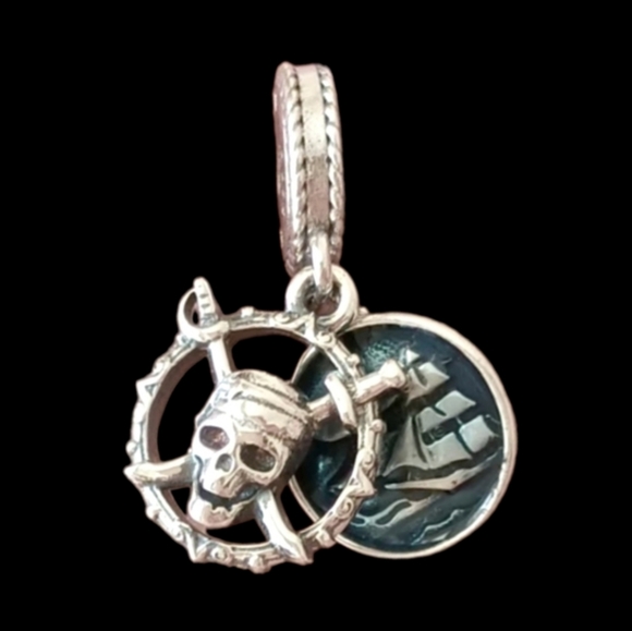 New 2022 PANDORA Pirates of the Caribbean, Jack, Double Charm. S925 Silver - Picture 5 of 5
